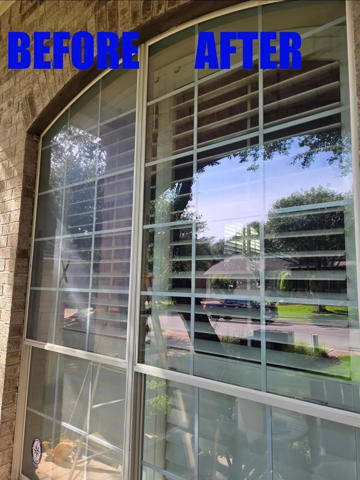 Before and after, picture window in Yorba Linda